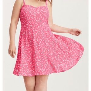 Torrid pink floral dress